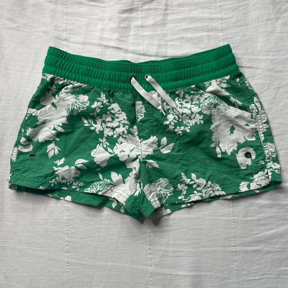 Patagonia Green Floral Baggies Shorts Size XL 14 Girls Casual Comfy Outdoors